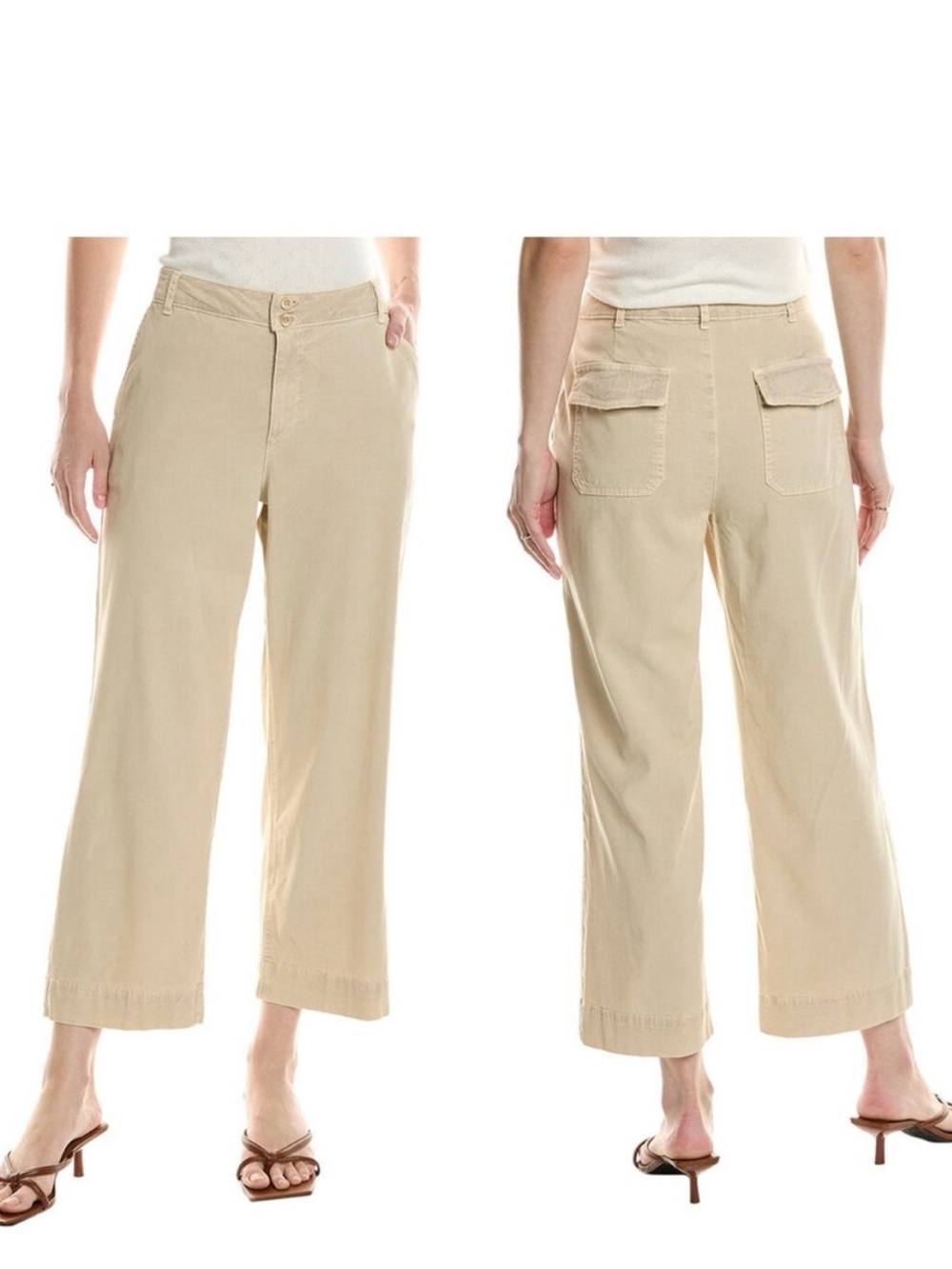 Bella Dahl Sofia Wide Leg Crop Pants Women’s Size 26 Garment Dyed Tencel Soft
